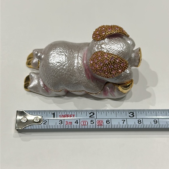 Pig Vintage Jeweled Trinket Box - Picture 6 of 9